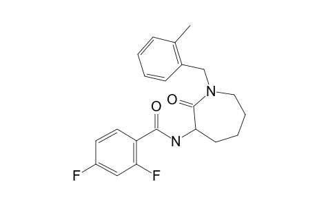 2,4-Difluoro-N-[1-(2-methylbenzyl)-2-oxoazepan-3-yl]benzamide