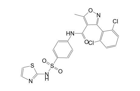 3-(2,6-dichlorophenyl)-5-methyl-N-{4-[(1,3-thiazol-2-ylamino)sulfonyl]phenyl}-4-isoxazolecarboxamide
