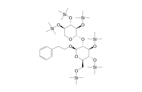 .beta.-D-Glucopyranoside, 2-phenylethyl 2-o-.beta.-D-xylopyranosyl-, 6tms