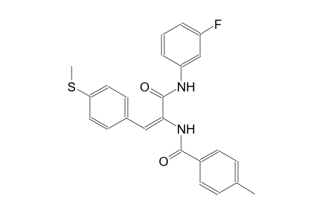 N-{(E)-1-[(3-fluoroanilino)carbonyl]-2-[4-(methylsulfanyl)phenyl]ethenyl}-4-methylbenzamide