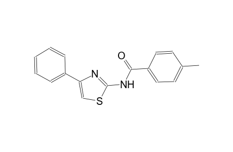 4-methyl-N-(4-phenyl-1,3-thiazol-2-yl)benzamide