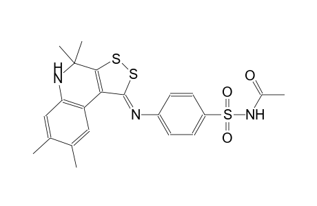 N-acetyl-4-{[(1Z)-4,4,7,8-tetramethyl-4,5-dihydro-1H-[1,2]dithiolo[3,4-c]quinolin-1-ylidene]amino}benzenesulfonamide