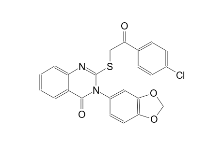 4(3H)-quinazolinone, 3-(1,3-benzodioxol-5-yl)-2-[[2-(4-chlorophenyl)-2-oxoethyl]thio]-
