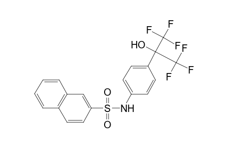 Naphthalene-2-sulfonic acid [4-(2,2,2-trifluoro-1-hydroxy-1-trifluoromethyl-ethyl)-phenyl]-amide