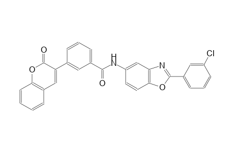 N-[2-(3-chlorophenyl)-1,3-benzoxazol-5-yl]-3-(2-oxo-2H-chromen-3-yl)benzamide