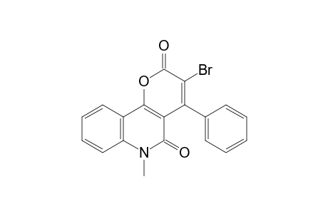 3-Bromanyl-6-methyl-4-phenyl-pyrano[3,2-c]quinoline-2,5-dione