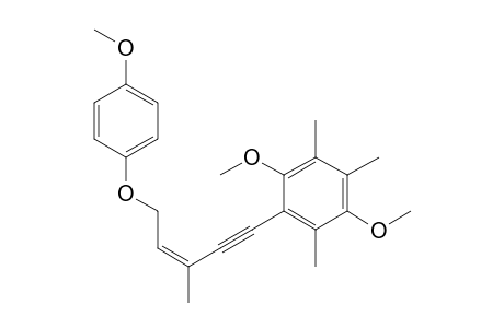 (Z)-1-[5-(4-Methoxyphenoxy)-3-methylpent-3-en-1-yn-1-yl]-2,5-dimethoxy-3,4,6-trimethylbenzene