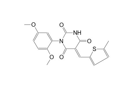 (5E)-1-(2,5-dimethoxyphenyl)-5-[(5-methyl-2-thienyl)methylene]-2,4,6(1H,3H,5H)-pyrimidinetrione