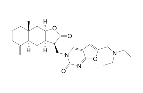 6-[(Diethylamino)methyl]-3-{[(3R,3aR,4aS,8aR,9aR)-8a-methyl-5-methylidene-2-oxododecahydro-naphtho[2,3-b]furan-3-yl]methyl}furo[2,3-d]pyrimidin-2(3H)-one
