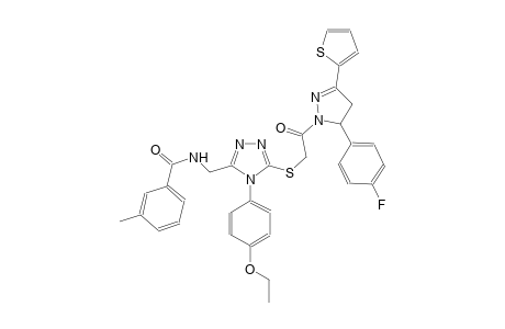 benzamide, N-[[4-(4-ethoxyphenyl)-5-[[2-[5-(4-fluorophenyl)-4,5-dihydro-3-(2-thienyl)-1H-pyrazol-1-yl]-2-oxoethyl]thio]-4H-1,2,4-triazol-3-yl]methyl]-3-methyl-