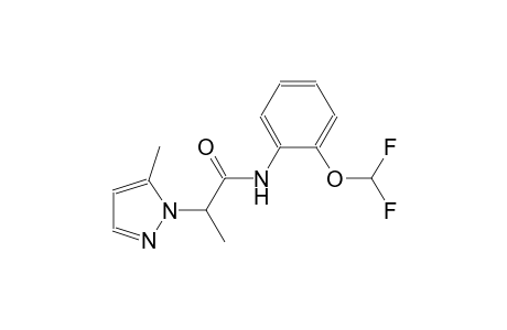 N-[2-(difluoromethoxy)phenyl]-2-(5-methyl-1H-pyrazol-1-yl)propanamide