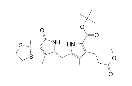 1H-Pyrrole-3-propanoic acid, 5-[[2,5-dihydro-3-methyl-4-(2-methyl-1,3-dithiolan-2-yl)-5-oxo-1H-pyrrol-2-yl]methyl]-2-[(1,1-dimethylethoxy)carbonyl]-4-methyl-, methyl ester