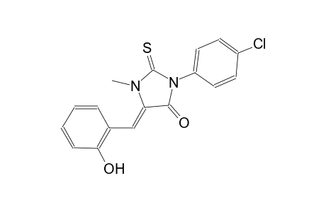 (5Z)-3-(4-chlorophenyl)-5-(2-hydroxybenzylidene)-1-methyl-2-thioxo-4-imidazolidinone