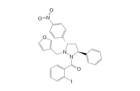 trans-3-(4'-nitrophenyl)-5-phenyl-1-(2'-iodobenzoyl)-2-(3'-furyl)methylpyrazolidine
