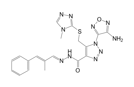1-(4-amino-1,2,5-oxadiazol-3-yl)-N'-[(E,2E)-2-methyl-3-phenyl-2-propenylidene]-5-{[(4-methyl-4H-1,2,4-triazol-3-yl)sulfanyl]methyl}-1H-1,2,3-triazole-4-carbohydrazide