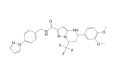5-(3,4-dimethoxyphenyl)-N-[4-(1H-pyrazol-1-yl)benzyl]-7-(trifluoromethyl)-4,5,6,7-tetrahydropyrazolo[1,5-a]pyrimidine-2-carboxamide