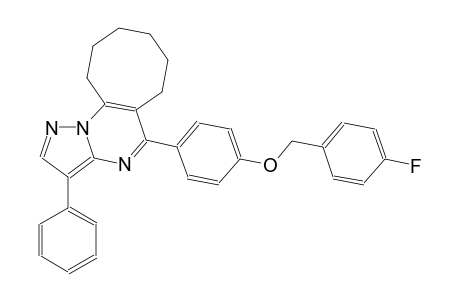 cycloocta[e]pyrazolo[1,5-a]pyrimidine, 5-[4-[(4-fluorophenyl)methoxy]phenyl]-6,7,8,9,10,11-hexahydro-3-phenyl-
