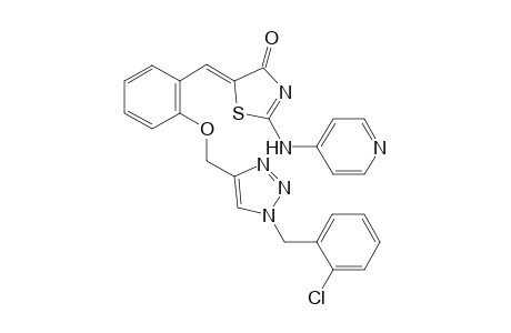 (Z)-5-(2-((1-(2-Chlorobenzyl)-1H-1,2,3-triazol-4-yl)methoxy)benzylidene)-2-(pyridin-4-ylamino)thiazol-4(5H)-one