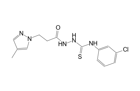 N-(3-chlorophenyl)-2-[3-(4-methyl-1H-pyrazol-1-yl)propanoyl]hydrazinecarbothioamide