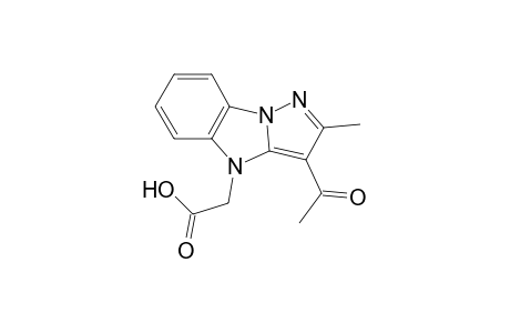 (3-Acetyl-2-methyl-4H-pyrazolo[1,5-a]benzimidazol-4-yl)acetic acid