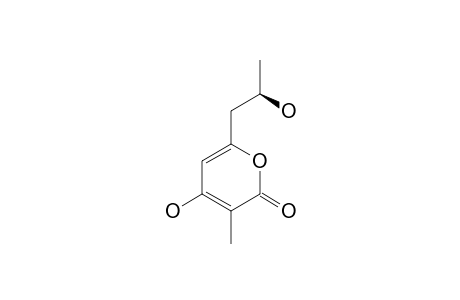 CQ-6;CHAETOQUADRIN-F;(2'S)-4-HYDROXY-3-METHYL-6-(2'-HYDROXYPROPYL)-2-PYRONE