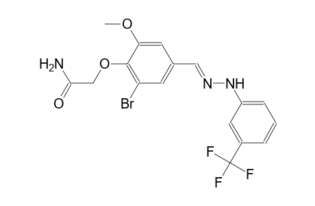 2-[2-bromo-6-methoxy-4-((E)-{[3-(trifluoromethyl)phenyl]hydrazono}methyl)phenoxy]acetamide