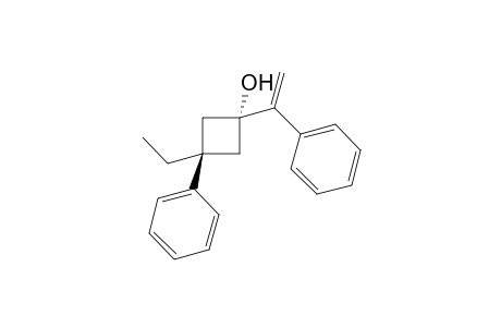 trans-3-ethyl-3-phenyl-1-(1-phenylvinyl)cyclobutan-1-ol