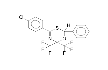 6,6-BIS(TRIFLUOROMETHYL)-2-PHENYL-4-(4-CHLOROPHENYL)-6H-1,3,5-OXATHIAZINE