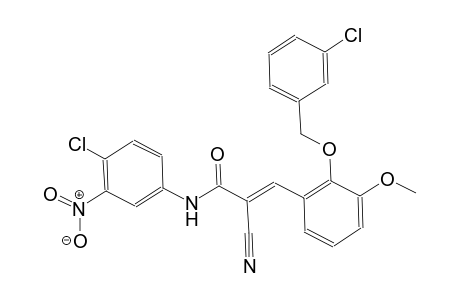 (2E)-3-{2-[(3-chlorobenzyl)oxy]-3-methoxyphenyl}-N-(4-chloro-3-nitrophenyl)-2-cyano-2-propenamide