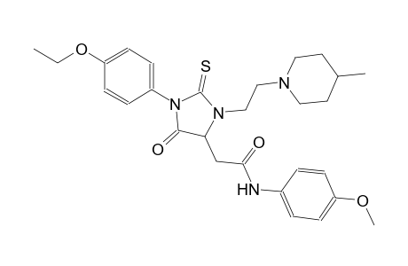 2-{1-(4-ethoxyphenyl)-3-[2-(4-methyl-1-piperidinyl)ethyl]-5-oxo-2-thioxo-4-imidazolidinyl}-N-(4-methoxyphenyl)acetamide