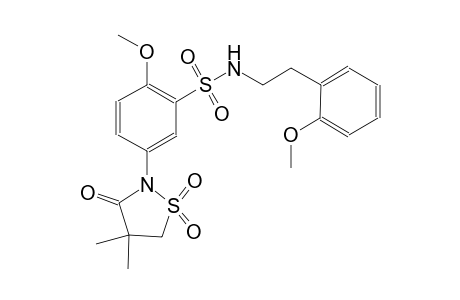 benzenesulfonamide, 5-(4,4-dimethyl-1,1-dioxido-3-oxo-2-isothiazolidinyl)-2-methoxy-N-[2-(2-methoxyphenyl)ethyl]-