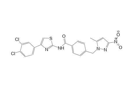N-[4-(3,4-dichlorophenyl)-1,3-thiazol-2-yl]-4-[(5-methyl-3-nitro-1H-pyrazol-1-yl)methyl]benzamide