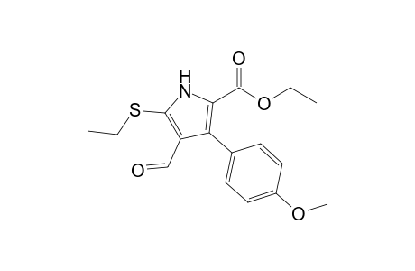 Ethyl 3-(4-methoxyphenyl)-4-formyl-5-(ethylsulfanyl)-1H-pyrrole-2-carboxylate