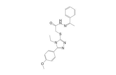 2-{[4-ethyl-5-(4-methoxyphenyl)-4H-1,2,4-triazol-3-yl]sulfanyl}-N'-[(Z)-1-phenylethylidene]acetohydrazide