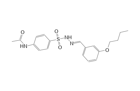 N-(4-{[(2E)-2-(3-butoxybenzylidene)hydrazino]sulfonyl}phenyl)acetamide