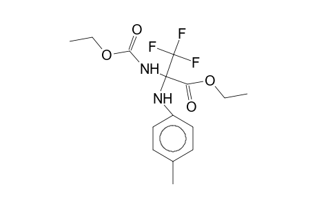 Ethyl 2-[(ethoxycarbonyl)amino]-3,3,3-trifluoro-2-(p-toluidino)propionate