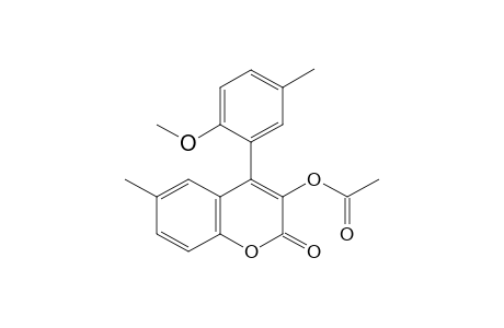 3-hydroxy-4-(6-methoxy-m-tolyl)-6-methylcoumarin, acetate