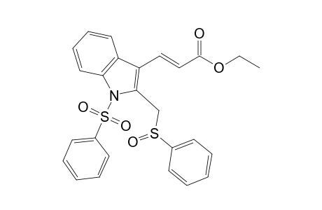 (E)-3-(2-Benzenesulfinylmethyl-1-benzenesulfonyl-1H-indol-3-yl)-acrylic acid ethyl ester