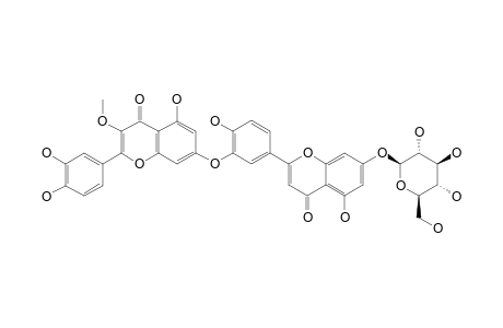 APIGENIN-7-O-BETA-D-GLUCOPYTRANOSIDE-(3'-O-7'')-QUERCETIN-3''-METHYLETHER
