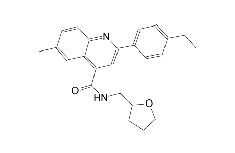 2-(4-ethylphenyl)-6-methyl-N-(tetrahydro-2-furanylmethyl)-4-quinolinecarboxamide