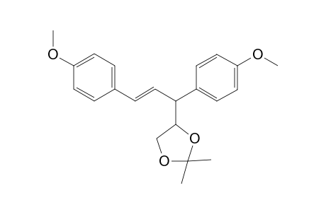 (2R*,3S*,2'E)-(+-)-4-[1,3-Bis(4-methoxyphenyl)prop-2-enyl]-2,2-dimethyl-1,3-dioxolane [(4E)-3,5-bis(4-methoxyphenyl)pent-4-ene-1,2-diol acetonide]