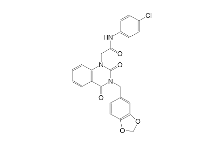 2-(3-(1,3-benzodioxol-5-ylmethyl)-2,4-dioxo-3,4-dihydro-1(2H)-quinazolinyl)-N-(4-chlorophenyl)acetamide