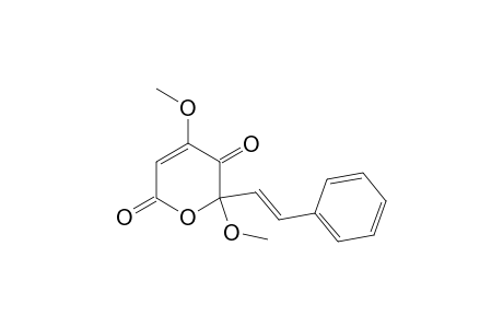 4,6-Dimethoxy-6-[(E)-2-phenylethenyl]pyran-2,5-dione