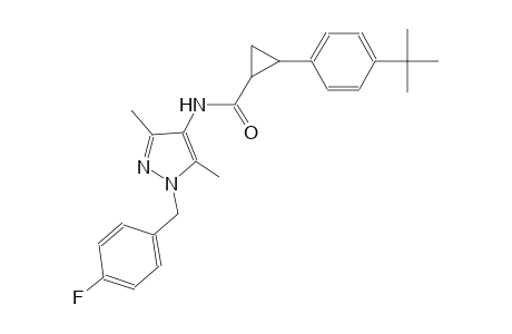 2-(4-tert-butylphenyl)-N-[1-(4-fluorobenzyl)-3,5-dimethyl-1H-pyrazol-4-yl]cyclopropanecarboxamide