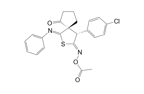 5'-ACETOXYIMINO-4'-(4-CHLOROPHENYL)-2'-PHENYLIMINO-1-OXO-2',3',4',5'-TETRAHYDROSPIRO-[CYCLOPENTANE-2,3'-THIOPHENE]