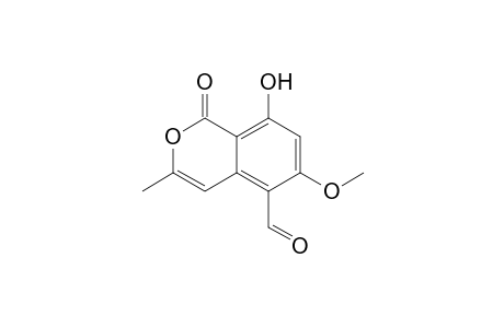 1H-2-Benzopyran-5-carboxaldehyde, 8-hydroxy-6-methoxy-3-methyl-1-oxo-