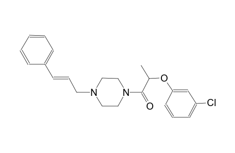1-[2-(3-chlorophenoxy)propanoyl]-4-[(2E)-3-phenyl-2-propenyl]piperazine