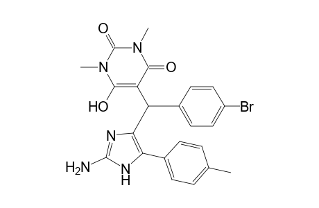 5-((2-Amino-5-(p-tolyl)-1H-imidazol-4-yl)(4-bromophenyl)methyl)-6-hydroxy-1,3-dimethylpyrimidine-2,4(1H,3H)-dione