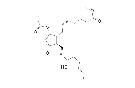 Prosta-5,13-dien-1-oic acid, 9-(acetylthio)-11,15-dihydroxy-, methyl ester, (5Z,9.alpha.,11.alpha.,13E,15S)-