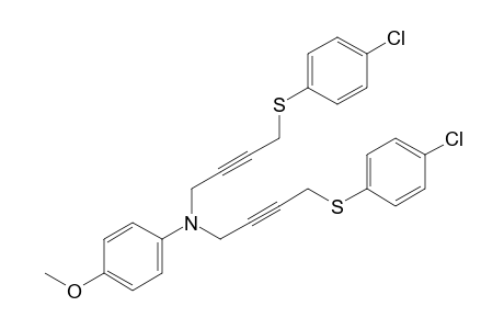 N,N-bis{4-[(p-chlorophenyl)thio]-2-butynyl}-p-anisidine